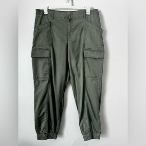 GAP Olive Green Cargo Jogger Pants Women’s XL High Rise Utility Ankle